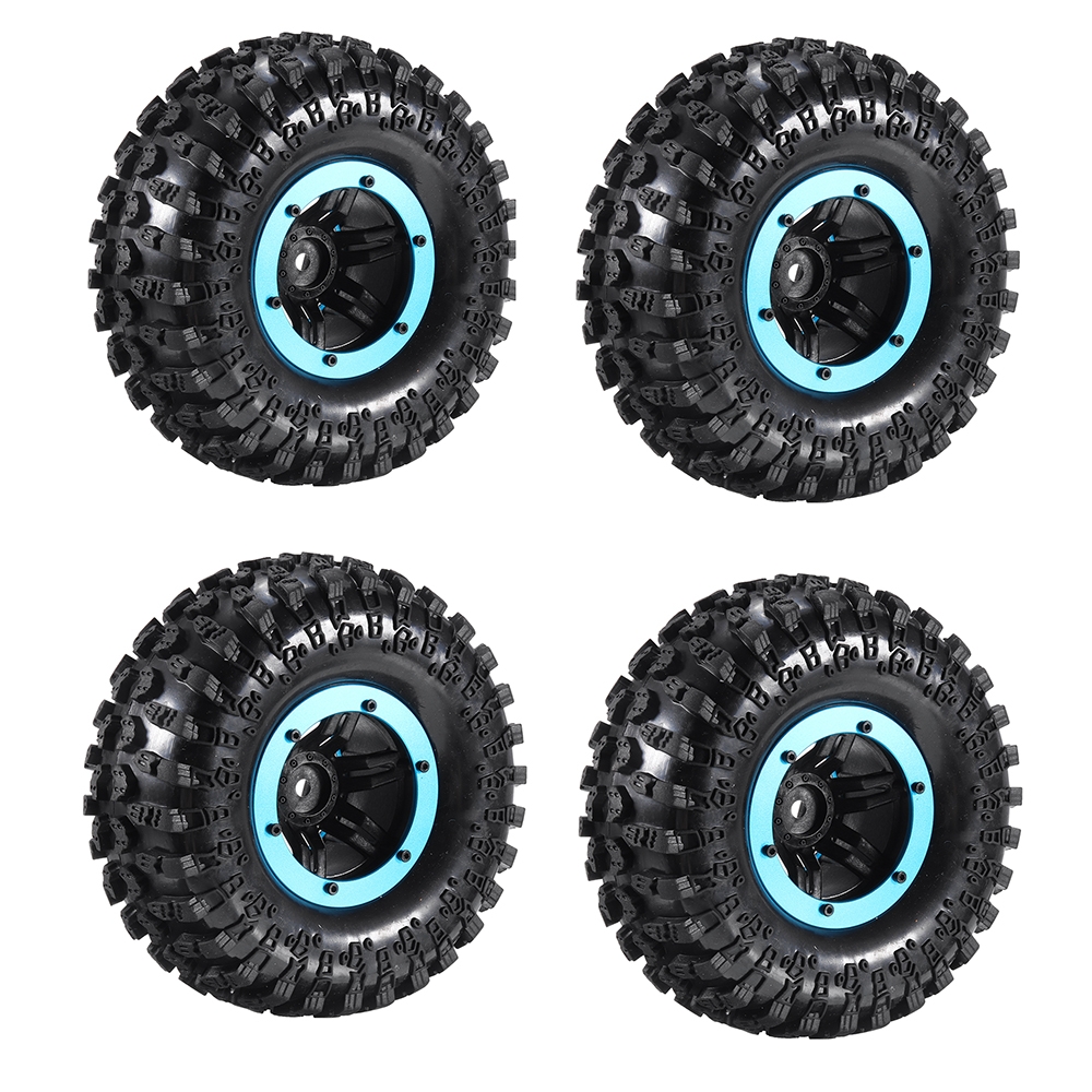 4PCS AUSTAR 2.2 Inch Inflatable Tires Wheel Rims for 1/10 RC Climbing Rock Crawler Truck
