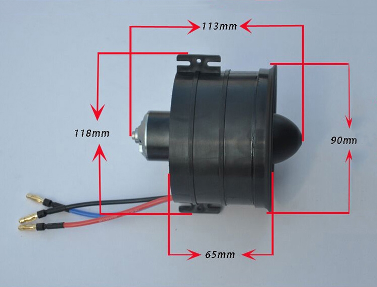 AF-Model 90mm 10 Blade Ducted Fan EDF Unit With 3541 1550KV 6S Brushless Motor for RC Airplane Aircraft Fixed-wing