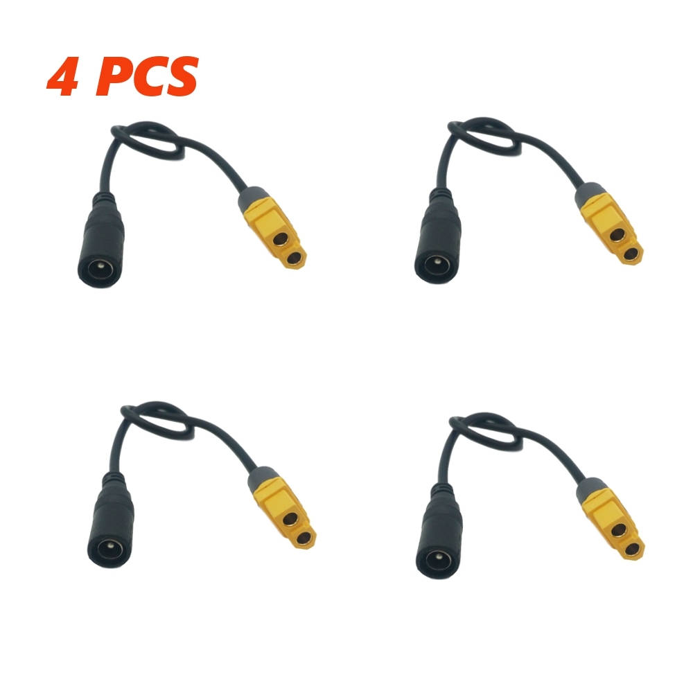 4 pcs Universal XT60 to DC 5.5mm/2.1mm Female Power Cable Adapter For Fatshark Skyzone Aomway FPV Goggles Monitor