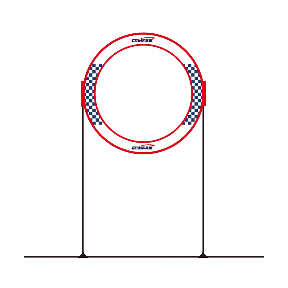 Gemfan AC-TZ02 78x78cm Single Round FPV Cube Race Gate w/ Holder for RC Drone Outdoor Indoor Racing Flying