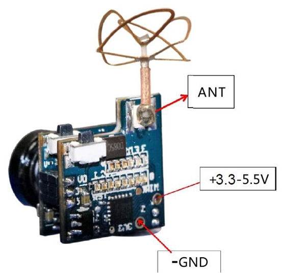 Super Mini Light AIO 5.8G 48CH 25mW VTX 520TVL 1/4 Cmos FPV Camera PAL/NTSC for QX90 QX95 E010