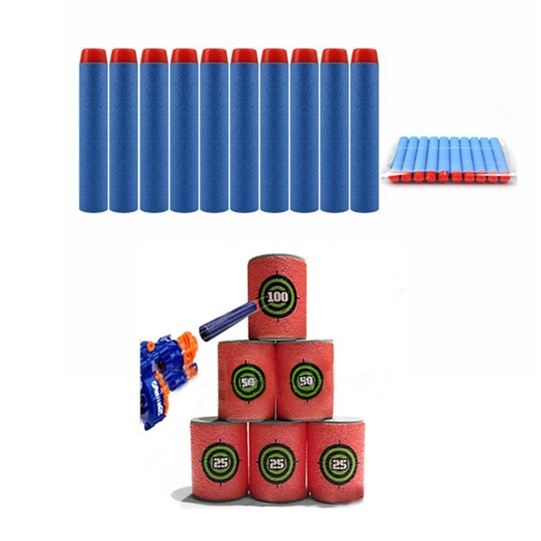 100PCS Light Blue Refill Bullets Dart For Nerf N-strike Elite Rampage Retaliator Series