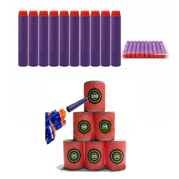 100PCS Purple Refill Bullets Dart For Nerf N-strike Elite Rampage Retaliator Series 
