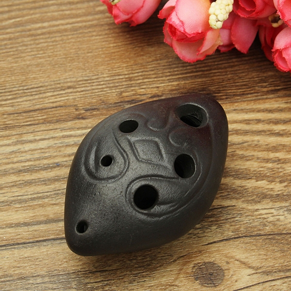 Mini 6 Holes Alto C Tone Ocarina Kiln-fired Ceramic Ocarina for Beginner