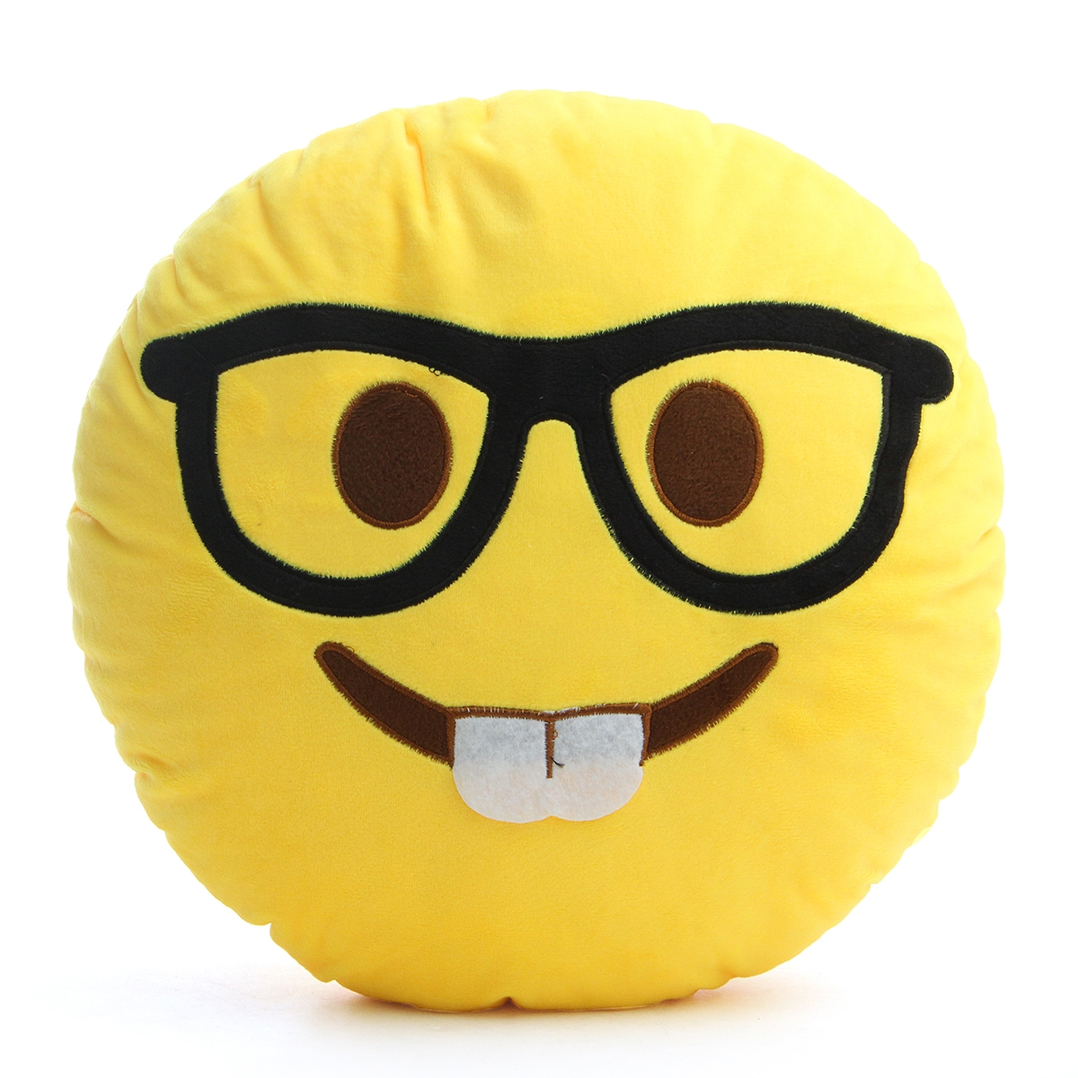 35CM Large Front Teeth Nerd Emoji Emoticon Plush PP Cotton Soft Toy