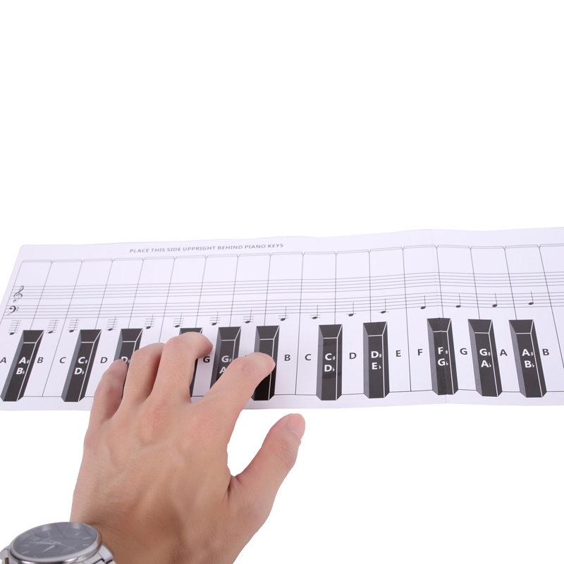 Debbie 88-Key Piano Keyboard Practice Paper Comparison Table Standard 1:1 Portable Piano Fingering Practice Comparison Chart
