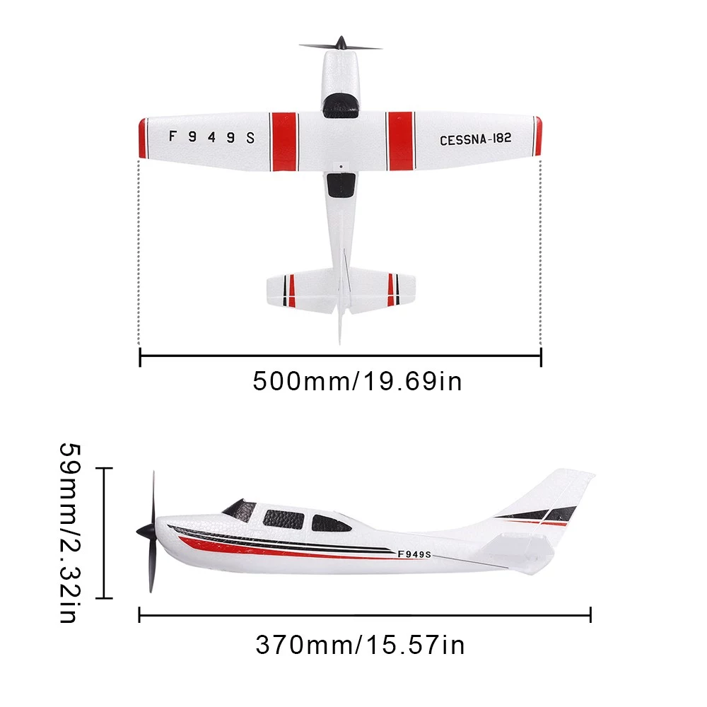 Wltoys F949S 3CH 2.4G Cessna-182 EPP RC Glider Airplane RTF Miniature Model Plane Outdoor Toy Built-in Gyroscope