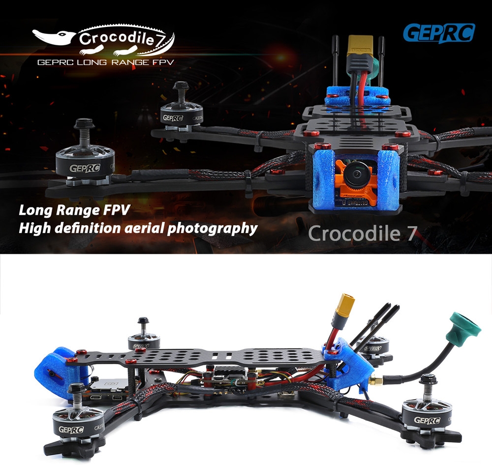 GEPRC GEP-Crocodil GEP-LC7-PRO 315mm 7 Inch RC FPV Racing Drone Betaflight F4 50A Runcam Micro Swift
