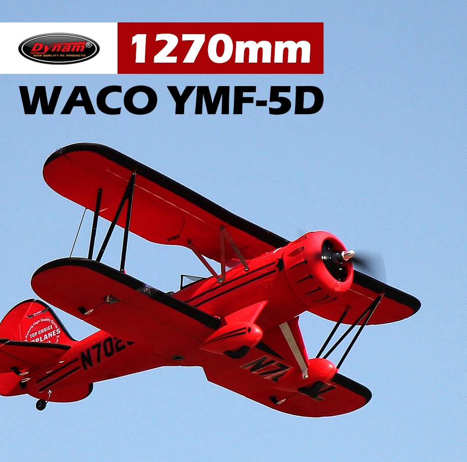 Dynam WACO YMF-5D V2 1270mm Wingspan EPO Biplane RC Airplane PNP