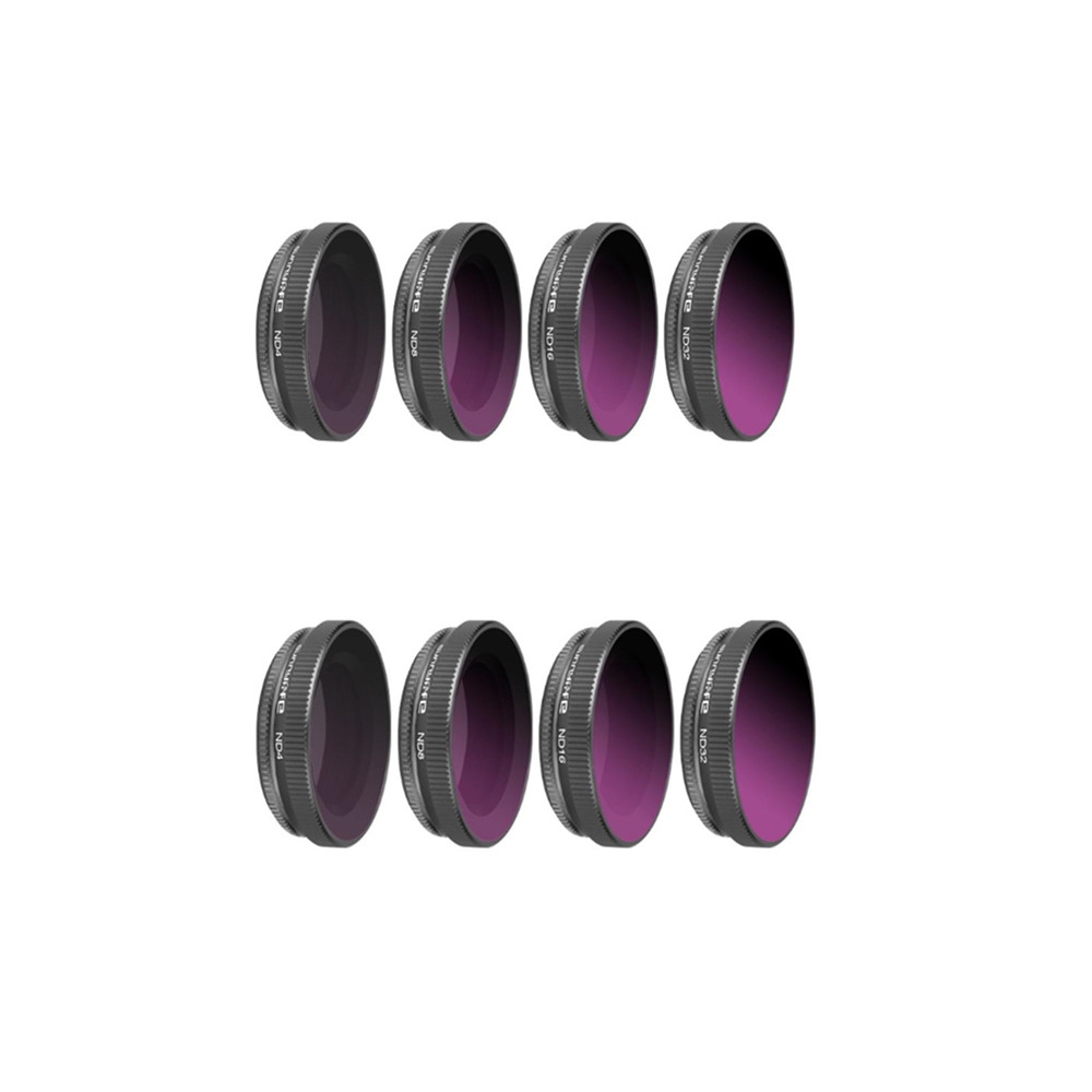 8pcs Sunnylife Diving Filter Lens Filter ND4+ND8+ND16+ND32 for DJI OSMO ACTION Sports Camera