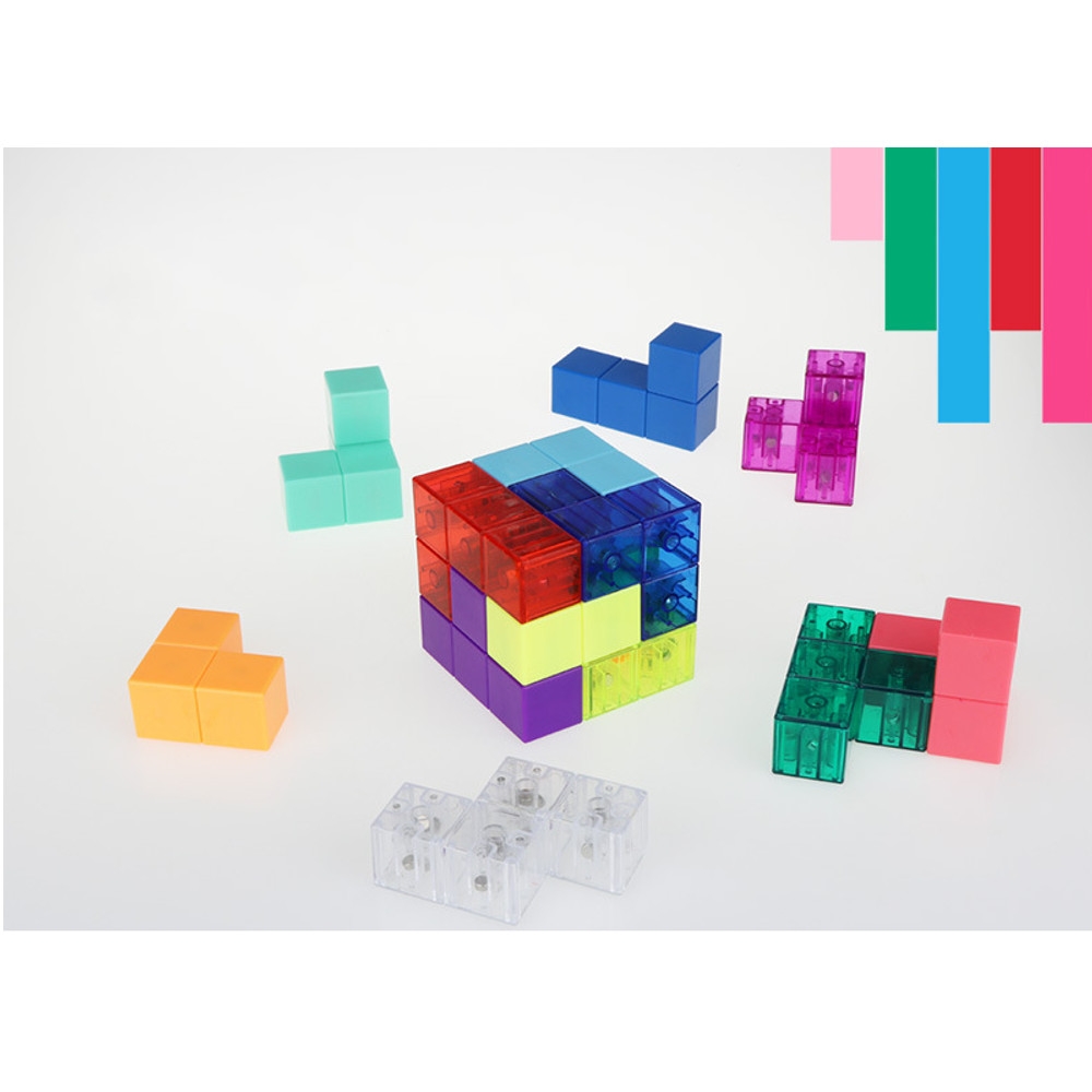 Cube Luban Cube Magnetic Building Blocks Tetris Three-dimensional Intelligence Children's Educational Toys