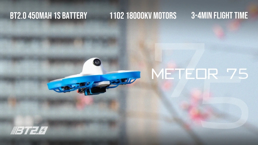 BETAFPV Meteor75 1S 75mm Whoop Quadcopter FPV Racing RC Drone PNP/BNF M01 AIO Camera VTX 1102 18000KV Motors