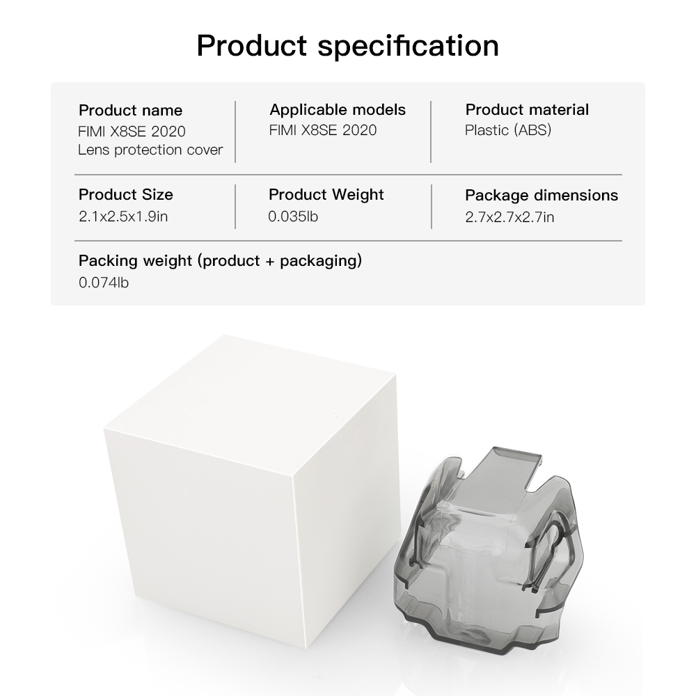 Gimbal Camera Lens Protection Cover Transparent Grey for Xiaomi FIMI X8 SE 2020 RC Quadcopter