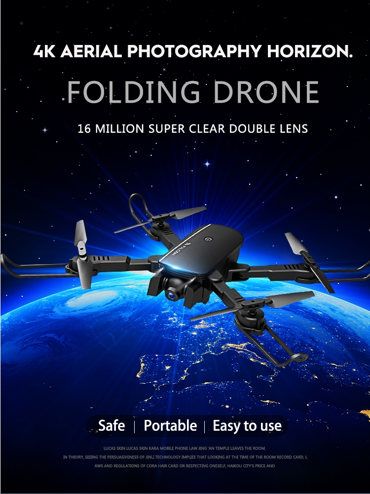 1808 WIFI With 4K HD Camera Air Pressure Altitude Hold Optical Flow Positioning Foldable RC Drone Quadcopter