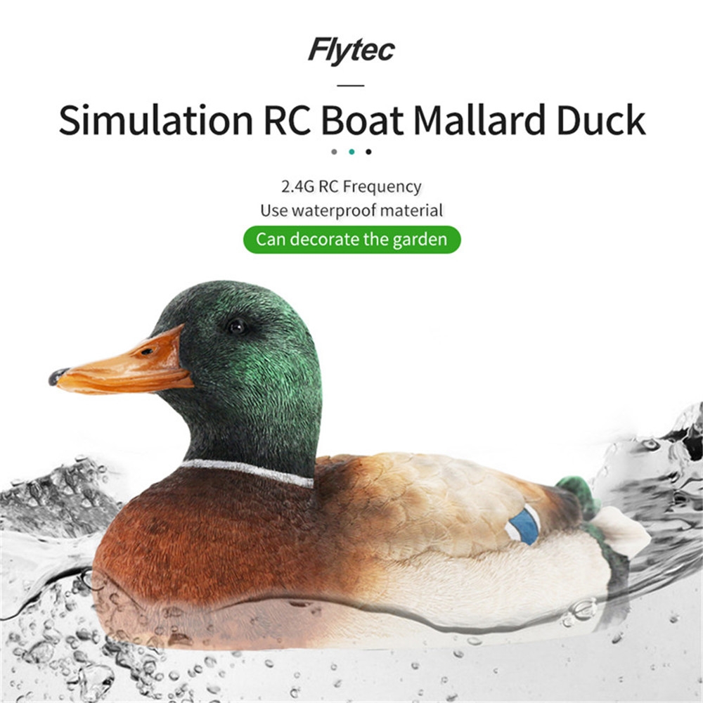Flytec V201 2.4G 4CH Duck RC Boat Double Motor Hunting Motion Decoy Swimming Pool Floating Toys