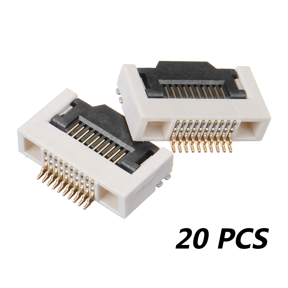 20 PCS FPC 0.5MM H2.55 10P Connector Flip Lower Interface Buttom Port For FPV Monitor Goggles Displayer