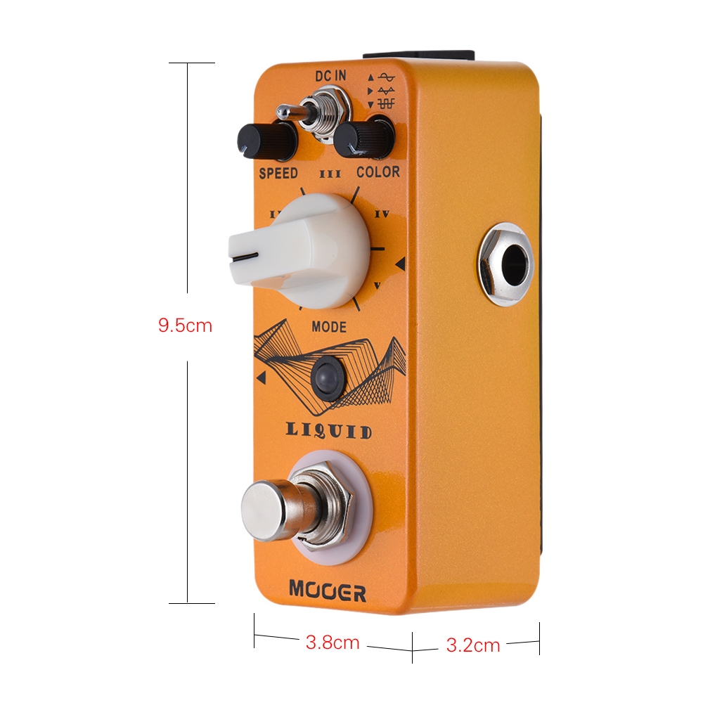 Mooer Micro Liquid Digital Phaser Guitar Effect Pedal with 5 Different Effects 3 Selectable Wave True Bypass Full Metal Shell