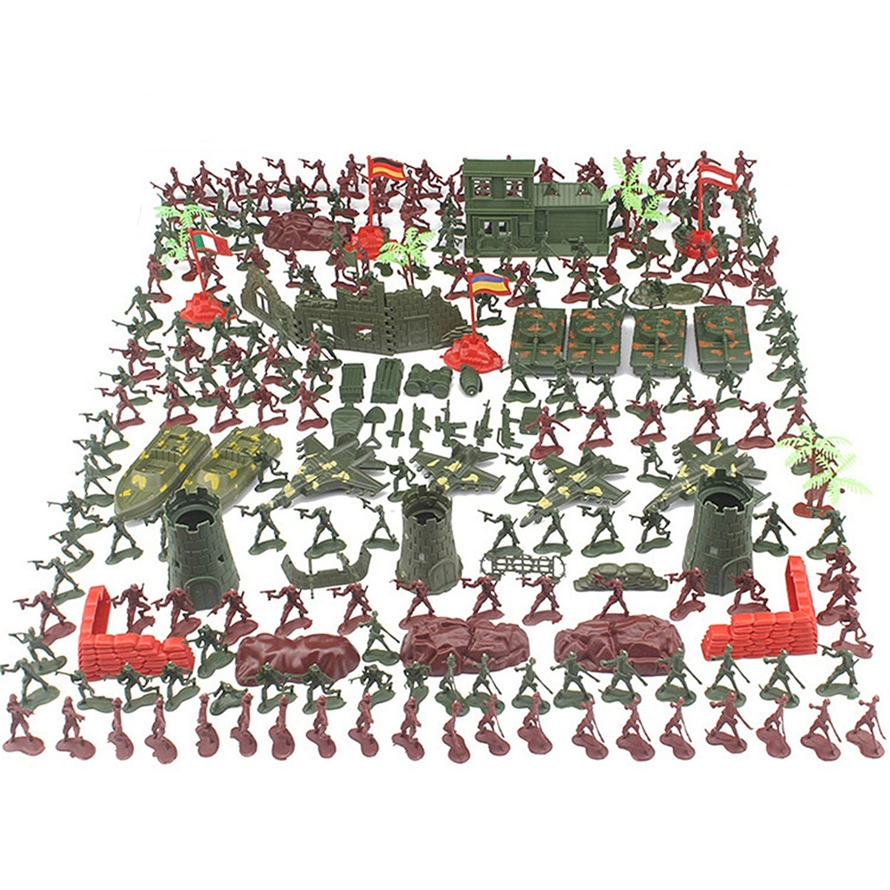 290PCS 4cm Military Model Toys Simulated Army Base for Children Toys
