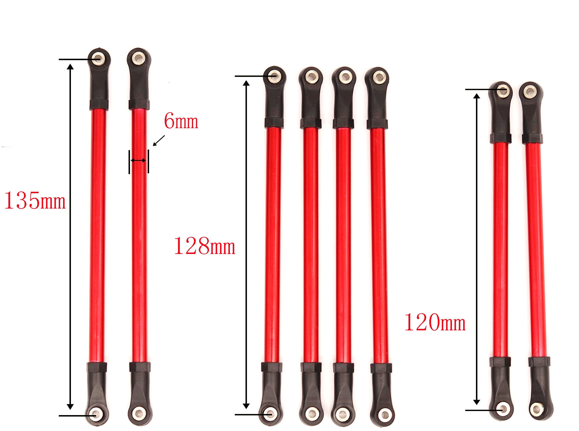 1/10 Metal Rod For 90046 90047 SCX10 RC Car 313MM Chassis Parts