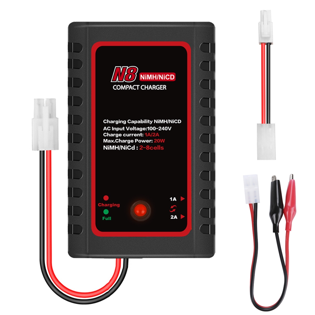 HTRC N8 Battery Charger 20W 2A AC Compact Charger For 2S-8S Nimh/Nicd Battery