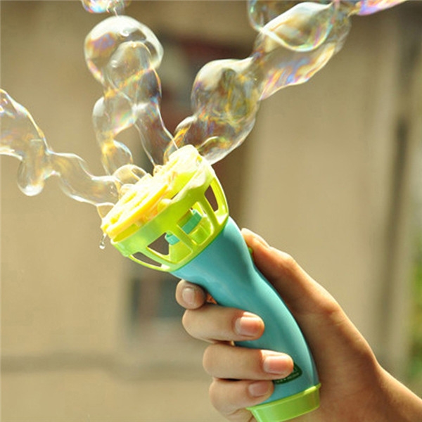 Electric Bubble Machine Fan Blowing Bubble Gun Kids Playing Game Toy