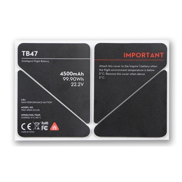 TB47 4500MAH Battery Heat Preservation Sticker Battery Thermal Insulation Sticker for DJI Inspire 1 