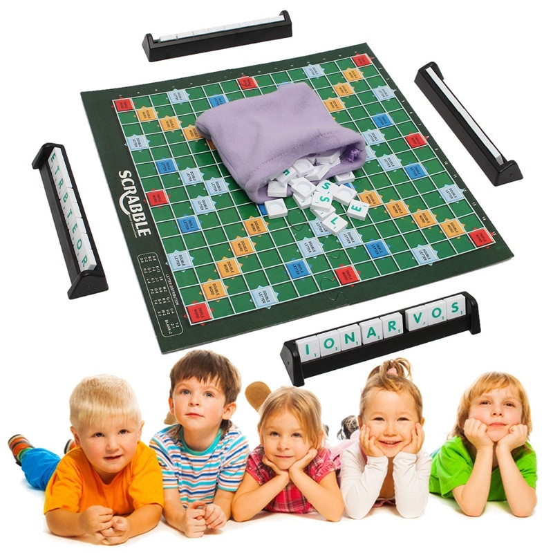 Scrabble Board Game Brand Crossword Game Letters Tiles For Family Kids Friends Junior Travel