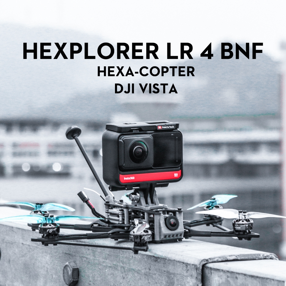 Flywoo HEXplorer LR 4 4S Hexa-copter BNF HD Caddx Vista Cam/Nebula Pro 600mw VTX FPV Racing RC Drone