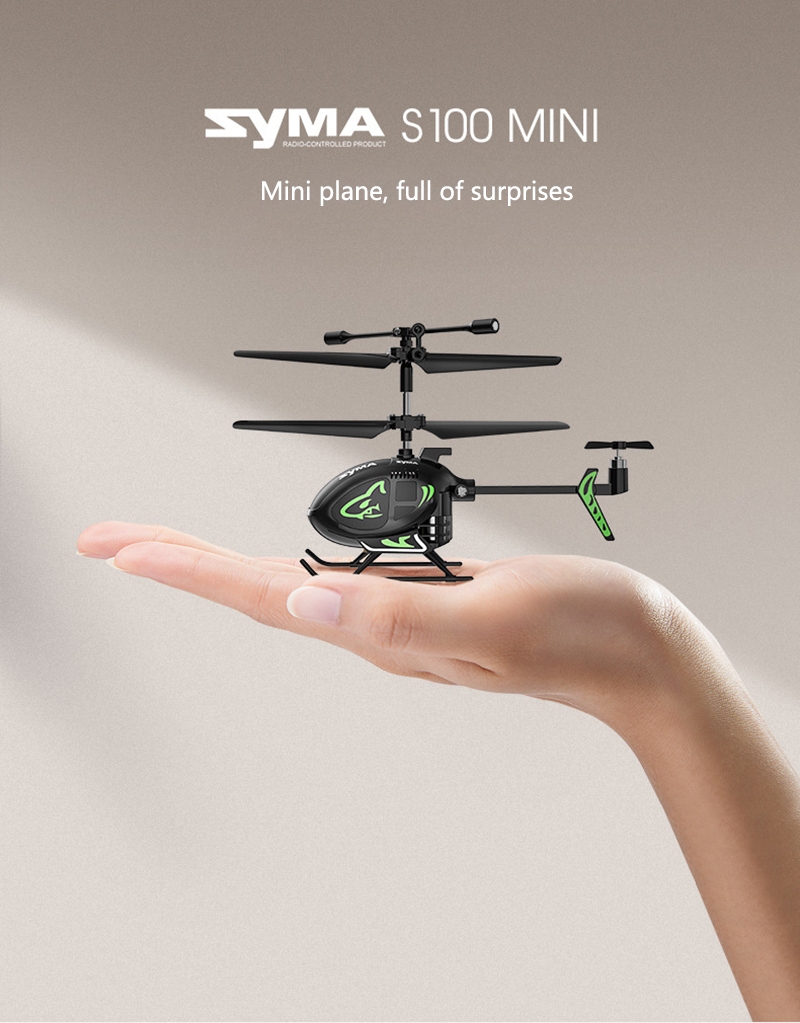 SYMA S100 3CH 2.4Ghz Remote Control Intelligent Fixed Height Mini Helicopter Children's Toys