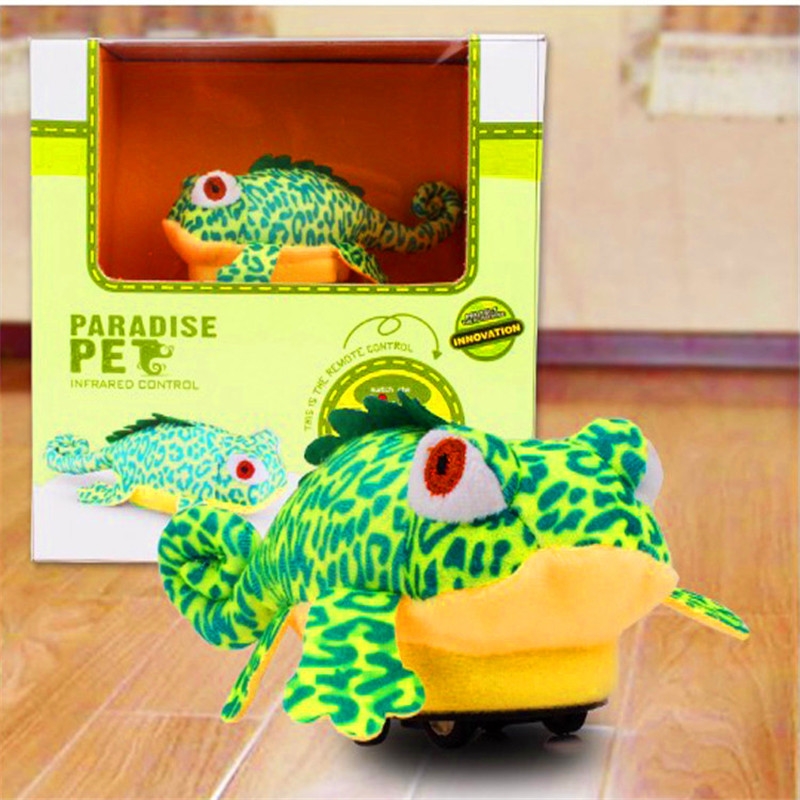 RC Remote Control Animal Plush Chameleon Pet Electric Infrared Sensor Simulation Tonic Gift         