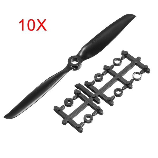 10Pcs XFX 6*5E 6050 Inch High Efficiency Electric Propeller Blade Black for RC Model