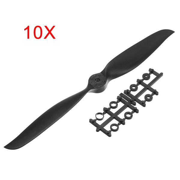 10Pcs XFX 10*6E 1060 Inch High Efficiency Electric Propeller Blade Black for RC Model